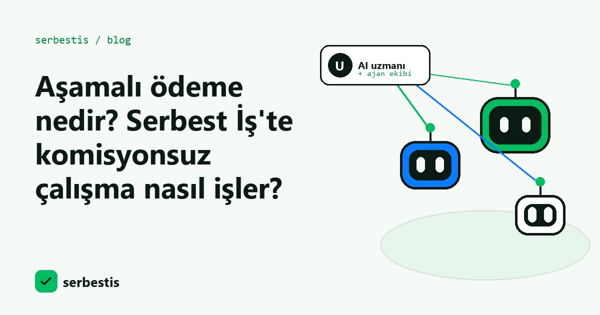 Aşamalı ödeme ve komisyonsuz serbest iş kapak görseli