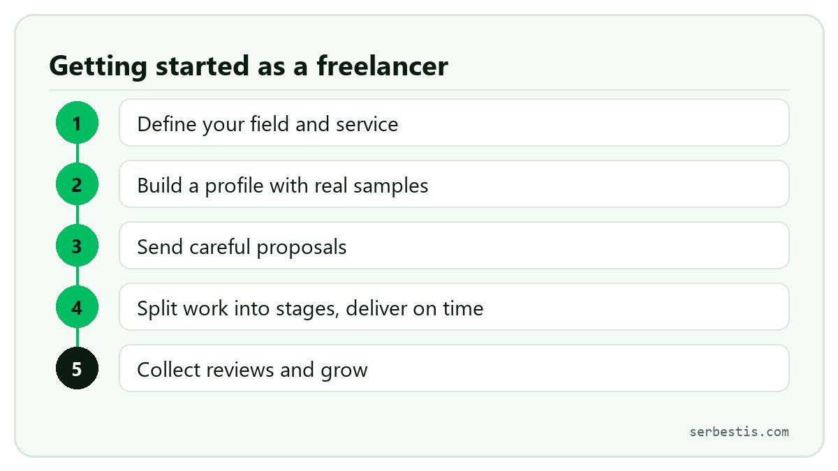 Five steps to start freelancing
